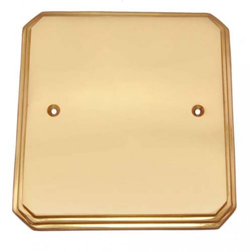 Border Brass Switch Plate without Cutout 